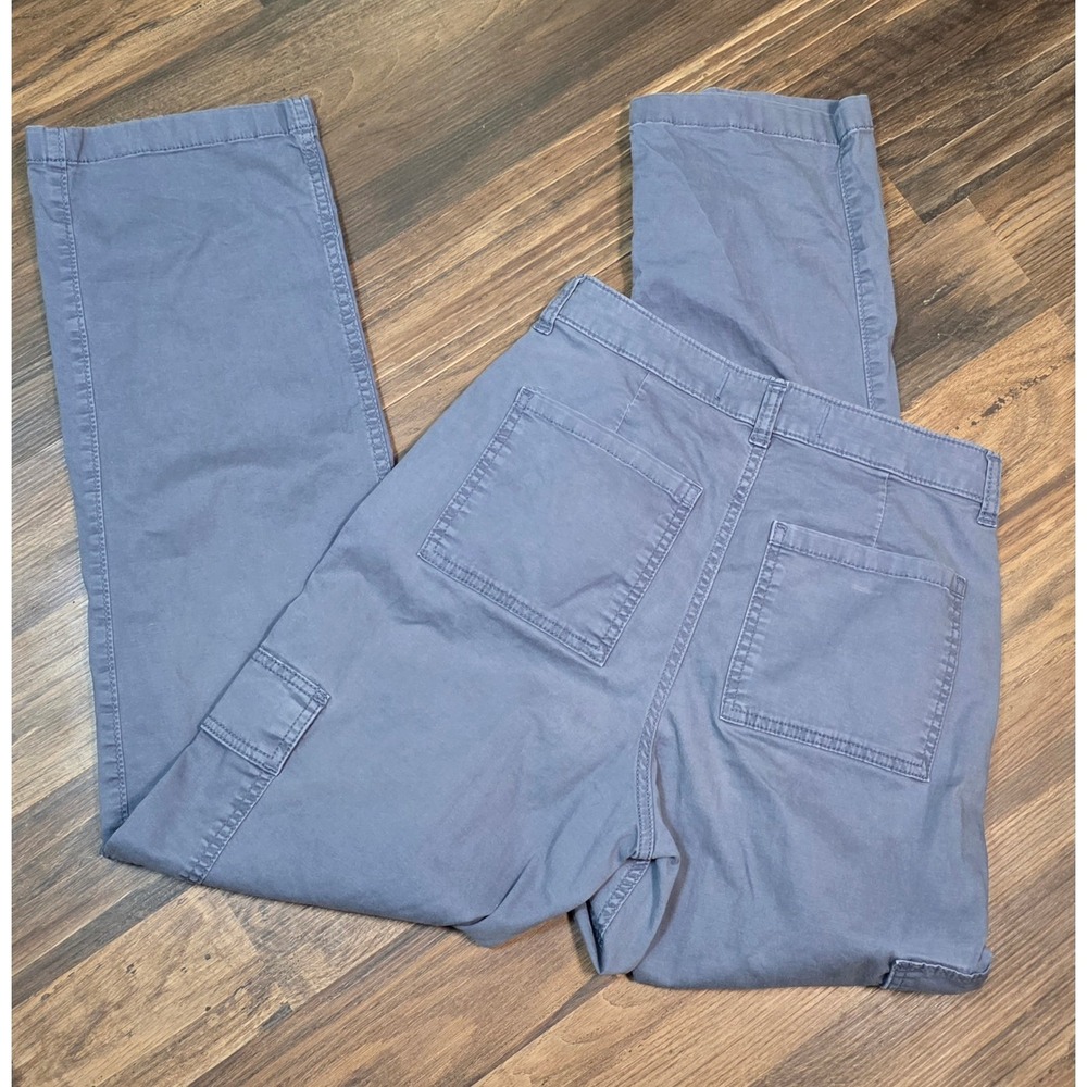 Hollister Gray/Blue Cargo Wide-Leg Pants - Picture 4 of 7